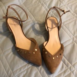 Tan suede flats